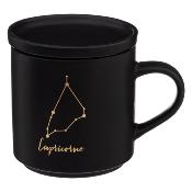 Mug Astro Noir & Doré Couvercle Céramique 45 cl  