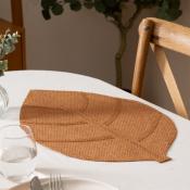 Set de Table Feuille Marron Foncé Nature 50 x 33 cm