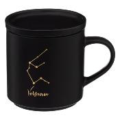 Mug Astro Noir & Doré Couvercle Céramique 45 cl  