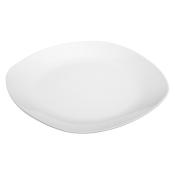 Assiette Plate Blanche Carré Bords Arrondis Ø 25 cm 