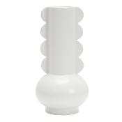 Vase Décoratif Blanc Rond - Déco Bohème Minimaliste - H.15 cm
