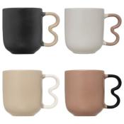 Tasse Anse Ondulée Graphique & Design Beige Marron Noir Terracotta 12 cl 