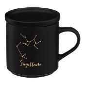 Mug Astro Noir & Doré Couvercle Céramique 45 cl  