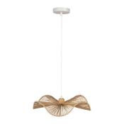 Suspension Corde Naturelle Ronde Ondulée Beige Ø 40 cm 