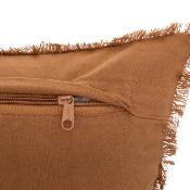 Coussin Rectangulaire Nid d'Abeille Terracotta 50 x 30 cm Fermeture Zippée