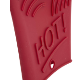 Gant de Cuisine en Silicone – Résistant à la chaleur – Inscription HOT! Noir / Rouge / Gris