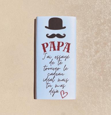 Tablette de Chocolat - Papa, j'ai essayé de te trouver le cadeau idéal mais tu m'as déjà