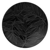 Assiette Plate Grès Noir Feuilles Ø 27 cm Design Chic & Raffiné 