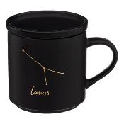 Mug Astro Noir & Doré Couvercle Céramique 45 cl  