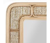 Miroir Mural Rotin & Lin Naturel Rectangle 50 x 33 cm 