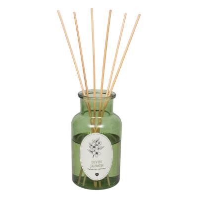 Diffuseur Parfum Divin Jasmin 200 ml Pot en Verre Vert 