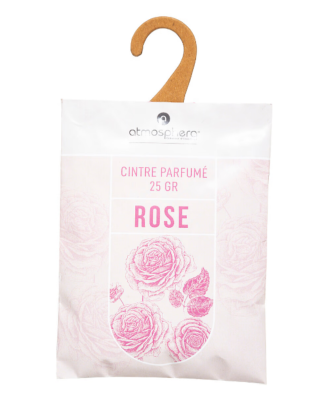 Lot de 3 Sachets Parfumés Rose avec Cintre 25 g 