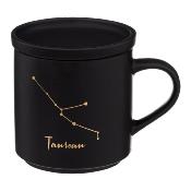 Mug Astro Noir & Doré Couvercle Céramique 45 cl  