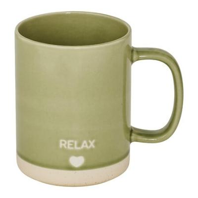 Mug RELAX Vert / Beige en céramique – 42 cl 