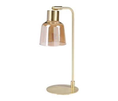 Lampe à Poser Dorée Métal & Verre Fumé Lola H.36 cm  