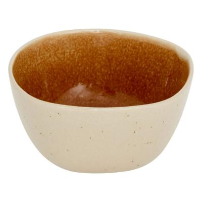 Bol en Grès Bicolore Beige & Terracotta – Ø 11,4 x H. 5,8 cm 