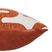 Coussin Déco Graphique Terracotta & Blanc - 40 x 40 cm