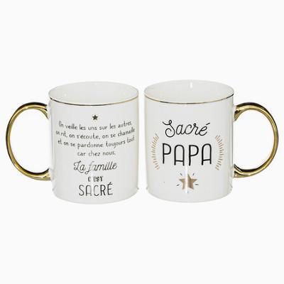 Mug Sacré Papa Étoile Dorée Beige 35 cl